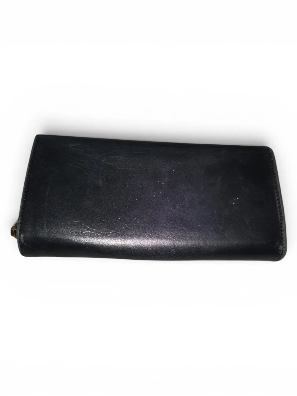 Vivienne Westwood Black Leather Get A Iife Long Wallet with Gold Orb Accent - Picture 7 of 7